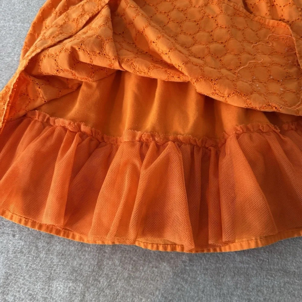 Nickelodeon Orange Eyelet Dora The Explorer Dress 2010 Viacom Girls Size 5
